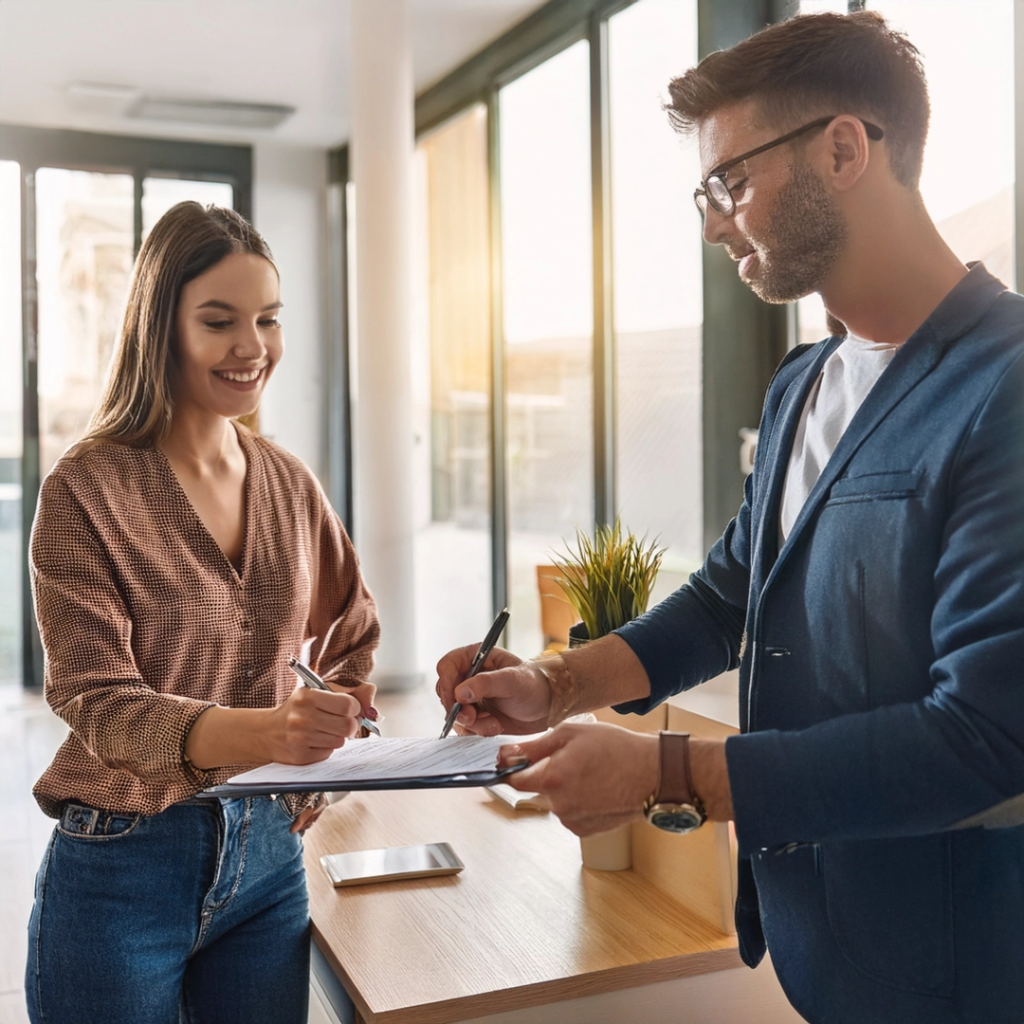 chica en la inmobiliaria sensahome