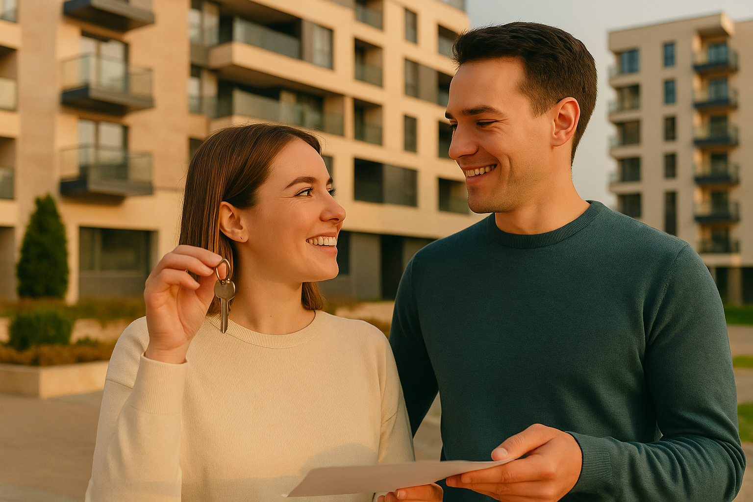 pareja joven compra su primera vivienda, sensahome