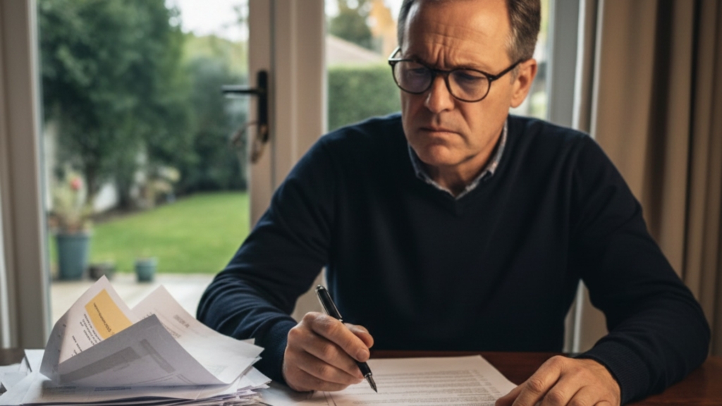 hombre preocupado por vender su casa